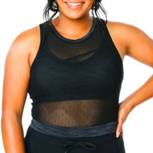 Zyia black luxe strappy bra set size XL EUC